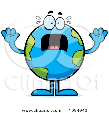 Clipart Stressed Earth Globe - Royalty Free Vector Illustration by Cory Thoman