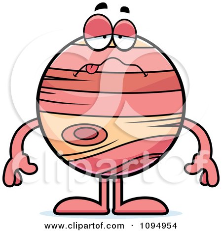 Clipart Sick Planet Jupiter - Royalty Free Vector Illustration by Cory Thoman