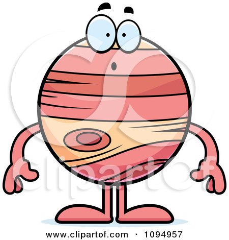 Clipart Surprised Planet Jupiter - Royalty Free Vector Illustration by Cory Thoman
