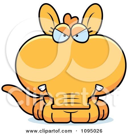 Clipart Angry Orange Aardvark - Royalty Free Vector Illustration by Cory Thoman
