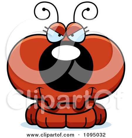 Clipart Sly Red Ant - Royalty Free Vector Illustration by Cory Thoman