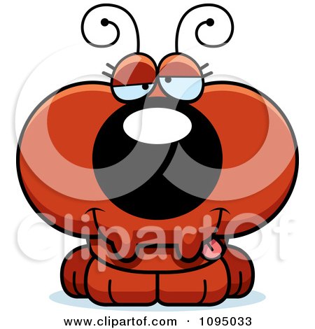Clipart Drunk Red Ant - Royalty Free Vector Illustration by Cory Thoman