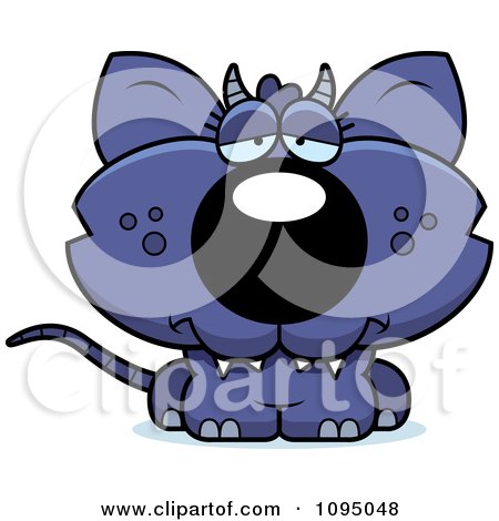 Clipart Depressed Chupacabra - Royalty Free Vector Illustration by Cory Thoman