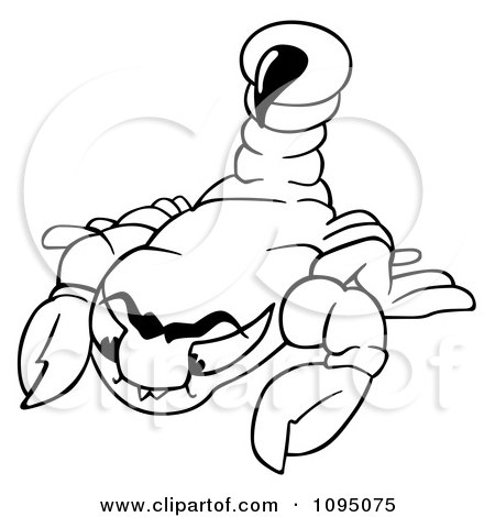 Clipart Outlined Scorpion - Royalty Free Vector Illustration by dero