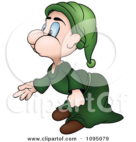 Clipart Dwarf Bending Over - Royalty Free Vector Illustration by dero