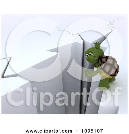 Clipart 3d Tortoise Balancing On A Cliff - Royalty Free CGI Illustration by KJ Pargeter
