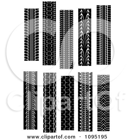 Clipart Tire Tread Marks 6 - Royalty Free Vector Illustration by Vector Tradition SM