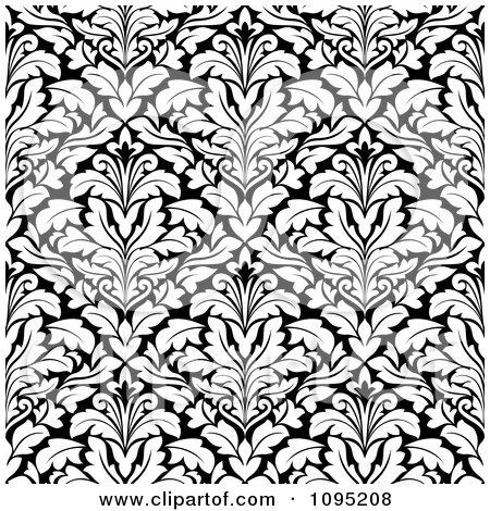 Clipart Black And White Triangular Damask Pattern Seamless Background 14 - Royalty Free Vector Illustration by Vector Tradition SM