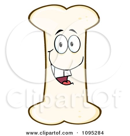 Clipart Happy Bone - Royalty Free Vector Illustration by Hit Toon