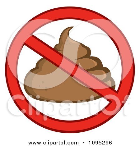 Clipart No Poop Sign - Royalty Free Vector Illustration by Hit Toon