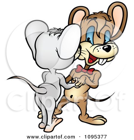 Clipart Mouse Couple Dancing - Royalty Free Vector Illustration by dero