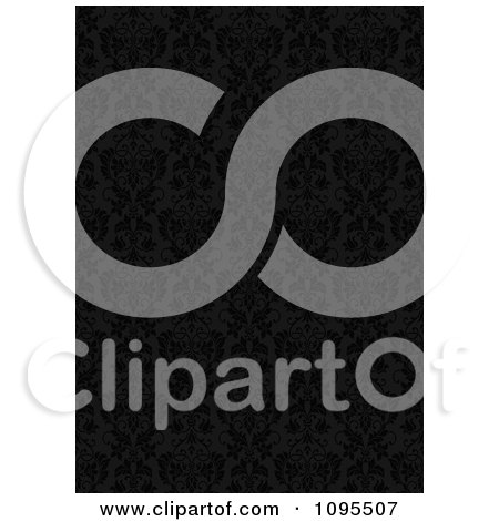 Clipart Dark Damask Background - Royalty Free Vector Illustration by BestVector