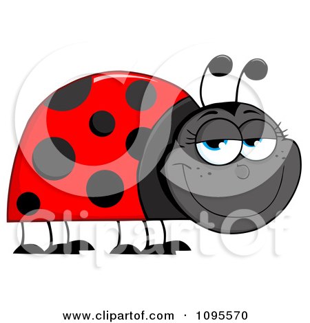 Clipart Happy Ladybug Grinning - Royalty Free Vector Illustration by Hit Toon