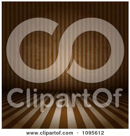 Clipart Grungy Brown And Beige Striped Floor And Wall Background - Royalty Free Vector Illustration by KJ Pargeter