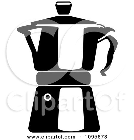 Clipart Black And White Coffee Maker 2 - Royalty Free Vector Illustration by Frisko