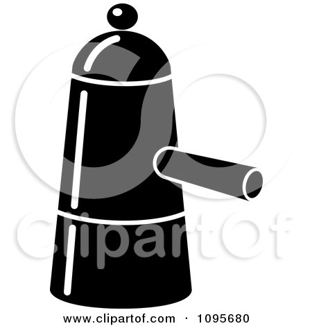 Clipart Black And White Coffee Maker 4 - Royalty Free Vector Illustration by Frisko