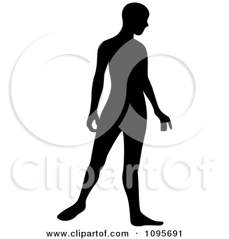 Clipart Silhouetted Male Ballerino Ballet Dancer Dancing 2 - Royalty Free Vector Illustration by Frisko