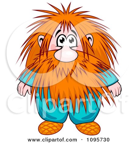 Clipart Red Haired Dwarf With A Long Beard - Royalty Free Vector Illustration by Vector Tradition SM