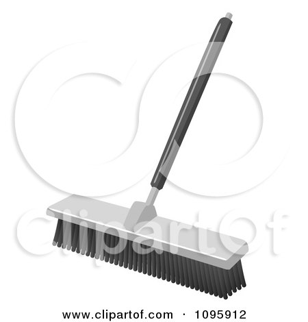 Clipart Industrial Push Broom - Royalty Free Vector Illustration by Leo Blanchette