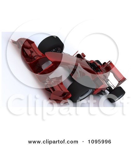 Clipart 3d Dark Red Formula One Race Car 2 - Royalty Free CGI Illustration by KJ Pargeter