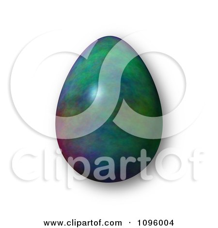 Clipart 3d Colorful Easter Egg And Shadow - Royalty Free CGI Illustration by oboy