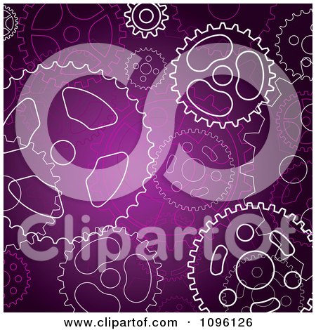 Clipart Purple Steampunk Gear Cog Wheel Background - Royalty Free Vector Illustration by Vector Tradition SM