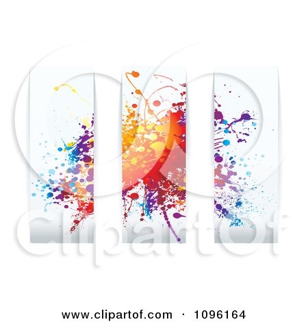 Clipart Splatter Panels - Royalty Free Vector Illustration by michaeltravers
