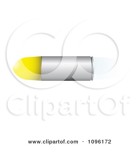 Clipart Fast Gold Tipped Bullet - Royalty Free Vector Illustration by michaeltravers