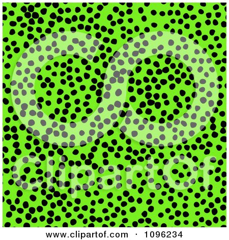 Clipart Background Pattern Of Cheetah Spots On Neon Green - Royalty Free Illustration by KJ Pargeter