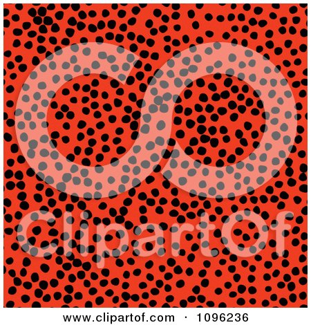 Clipart Background Pattern Of Cheetah Spots On Neon Orange - Royalty Free Illustration by KJ Pargeter