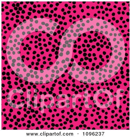Clipart Background Pattern Of Cheetah Spots On Neon Pink - Royalty Free Illustration by KJ Pargeter