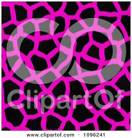 Clipart Background Pattern Of Giraffe Markings On Neon Pink - Royalty Free Illustration by KJ Pargeter