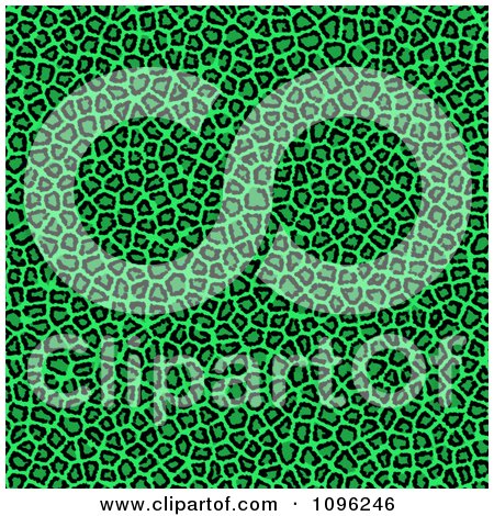 Clipart Background Pattern Of Neon Green Leopard Spots - Royalty Free Illustration by KJ Pargeter