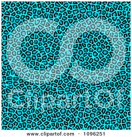 Clipart Background Pattern Of Neon Blue Leopard Spots - Royalty Free Illustration by KJ Pargeter