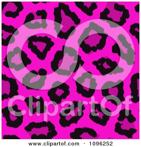 Clipart Background Pattern Of Neon Pink Leopard Print - Royalty Free Illustration by KJ Pargeter