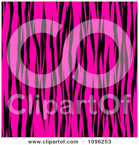 Clipart Background Pattern Of Tiger Stripes On Neon Pink - Royalty Free Illustration by KJ Pargeter