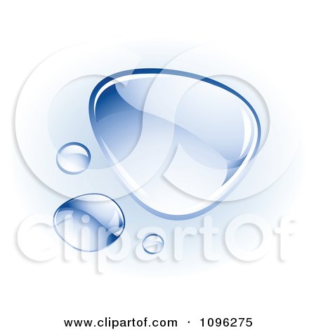 Clipart 3d Water Droplets On A Surface - Royalty Free Vector Illustration by TA Images