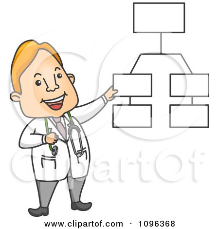 Clipart Male Doctor Explaining A Diagram - Royalty Free Vector Illustration by BNP Design Studio