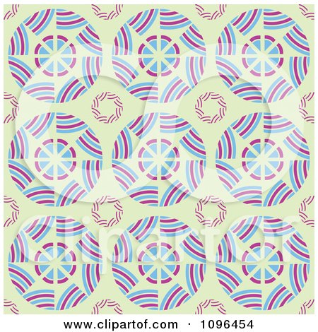 Clipart Seamless Circular Kaleidoscope Background Pattern 1 - Royalty Free Vector Illustration by Cherie Reve