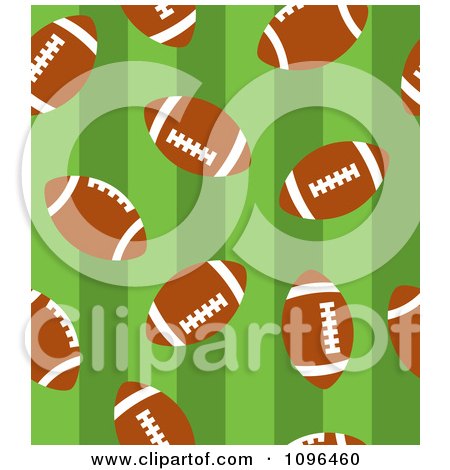 Clipart Seamless American Football Background Pattern - Royalty Free Vector Illustration by Cherie Reve
