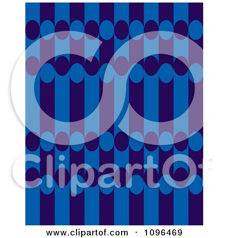 Clipart Seamless Blue Stripe And Circle Background Pattern - Royalty Free Vector Illustration by Cherie Reve