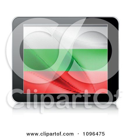Clipart 3d Tablet Computer With A Bulgaria Flag On The Screen - Royalty Free Vector Illustration by Andrei Marincas