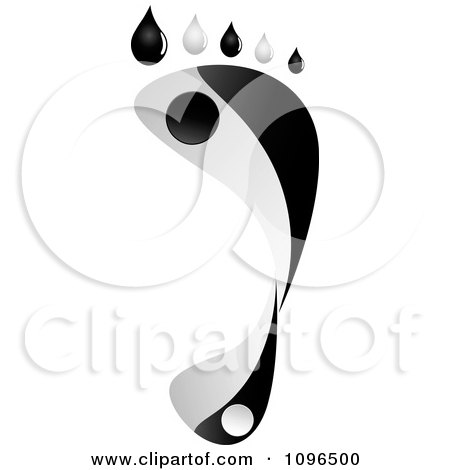 Clipart Yin Yang Footprint - Royalty Free Vector Illustration by Andrei Marincas