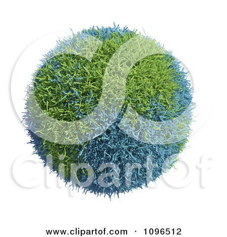 Clipart 3d Grassy Blue And Green Globe - Royalty Free CGI Illustration by Mopic