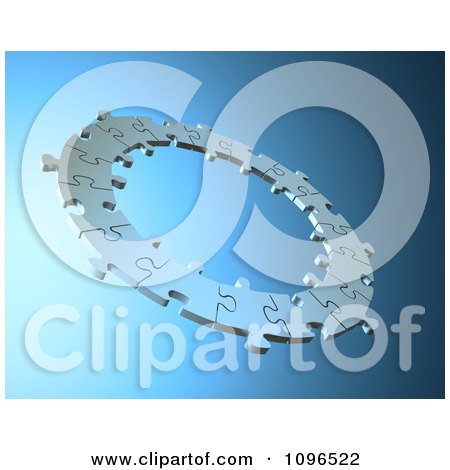 Clipart 3d Circle Formed Of A Ring Of Connected Puzzle Pieces Linked Together - Royalty Free CGI Illustration by Mopic