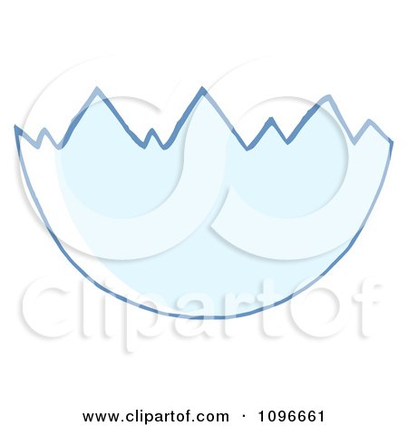 Clipart Cracked Egg Shell - Royalty Free Vector Illustration by Hit Toon