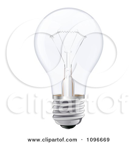Clipart 3d Incandescent Light Bulb - Royalty Free Vector Illustration by AtStockIllustration