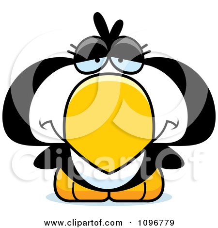 Clipart Depressed Penguin Chick - Royalty Free Vector Illustration by Cory Thoman