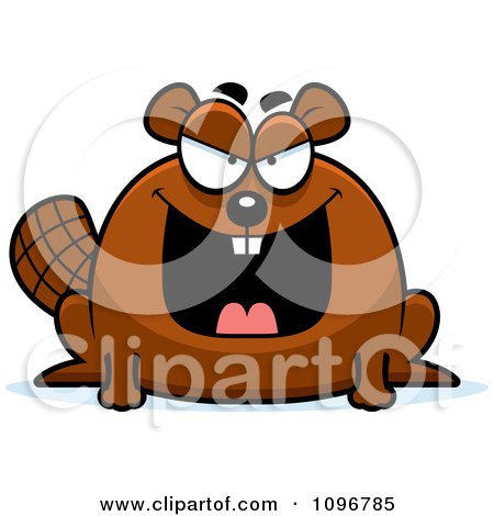 Clipart Mean Chubby Beaver - Royalty Free Vector Illustration by Cory Thoman