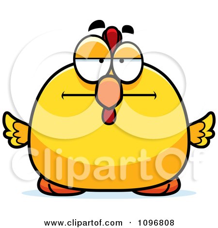 Clipart Bored Chubby Rooster Chick - Royalty Free Vector Illustration by Cory Thoman